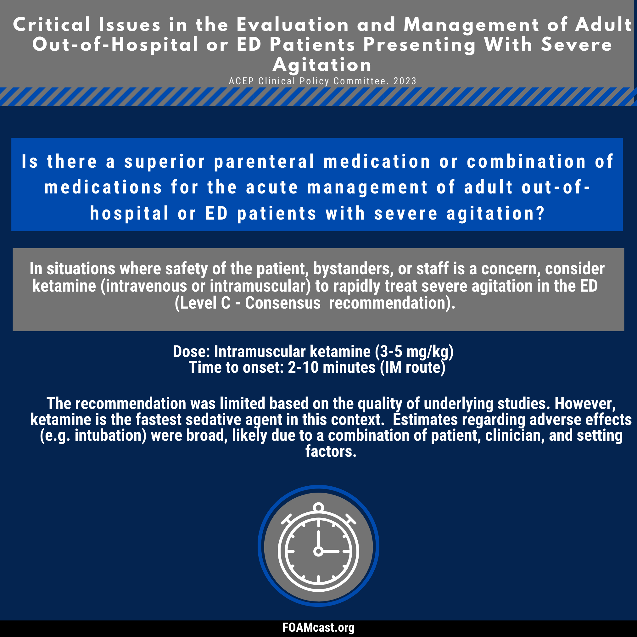 ACEP Clinical Policy: Sedation of Severely Agitated Patients – FOAMcast